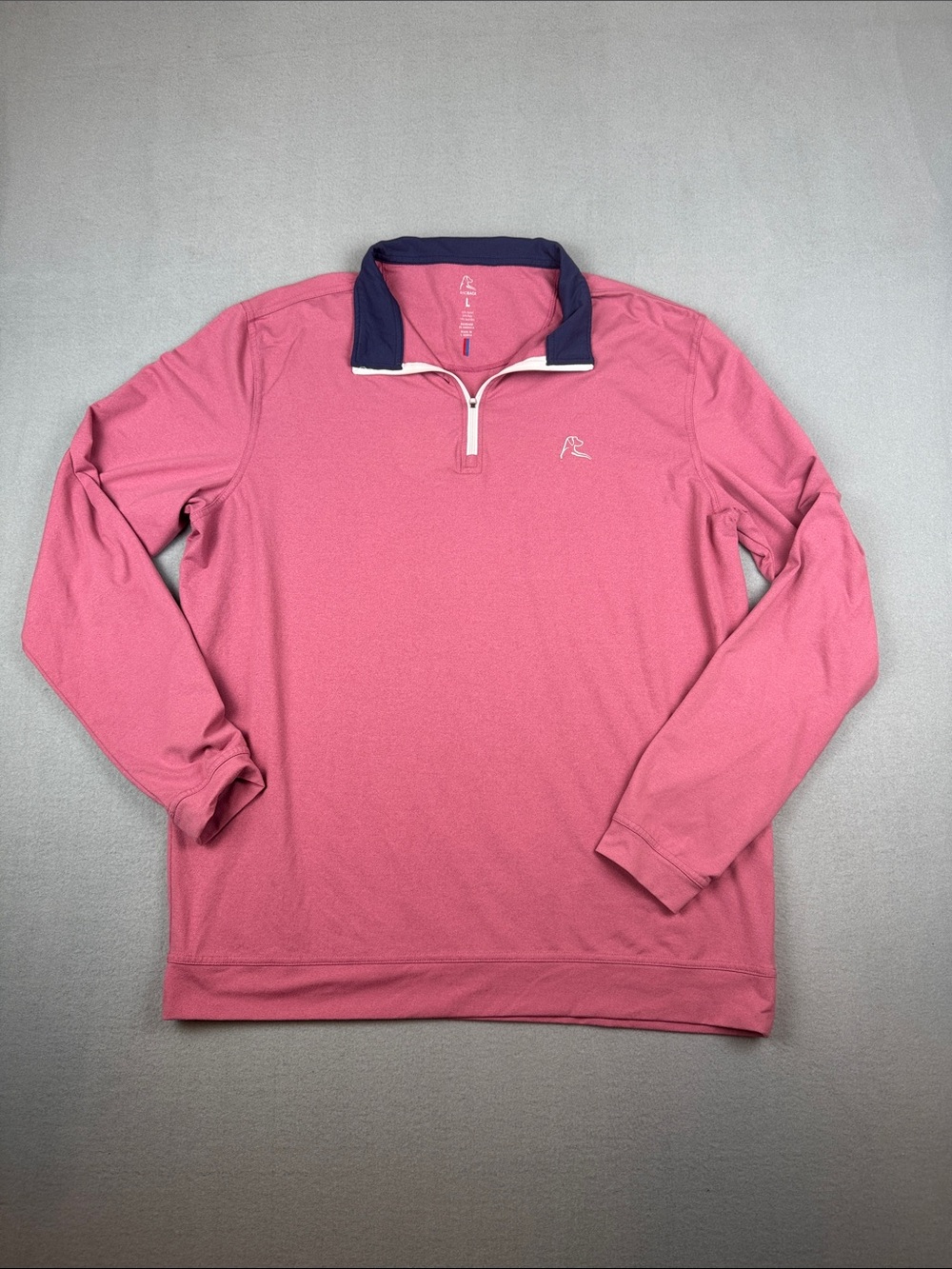 Rhoback Men's Mauve Pink Quarter-Zip Pullover
Size: Large